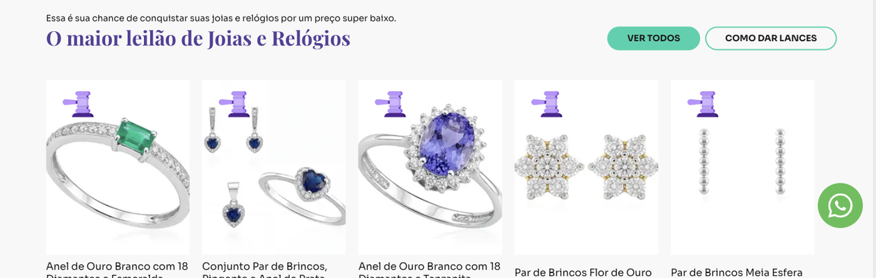 Home do site da Joias Vip