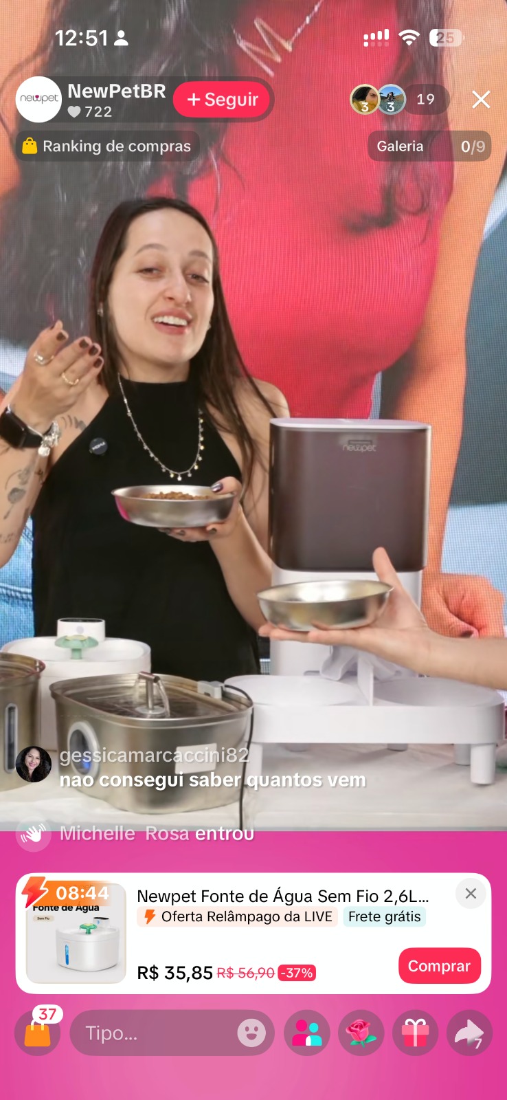Live de venda no TikTok